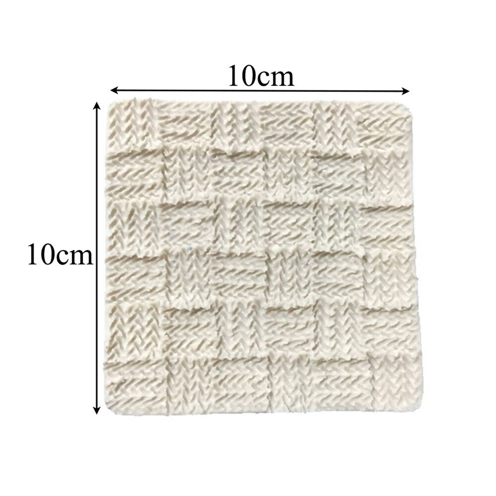 Молд Плетенка квадрат 10*9,5см, серый силикон (Китай)