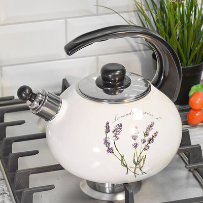 Чайник 2,5л со свистком эмалированный, 1034