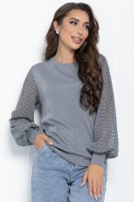 Блуза Арабелла (серая) Б11056 LT Collection (Акция)