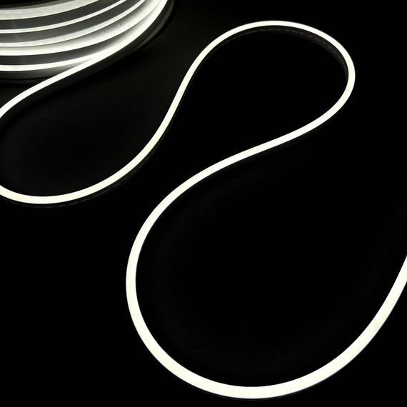 Односторонний гибкий Неон 8х16 мм., 1 метр, Белый 24В, IP65, LTC (FR-23502)