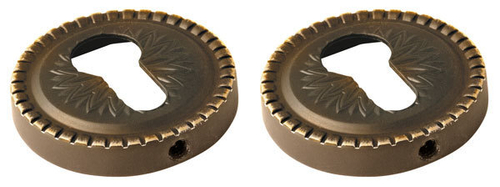 Накладка на цилиндр круглая Армадилло ET/CL-BB-17, цвет бронза коричневая/2 шт (гарантия - 5 лет)