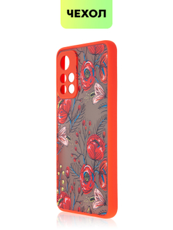 Чехол BROSCORP для Poco M4 Pro 5G оптом (арт. XM-PM4P-ST-TPU-RED-PRINT)