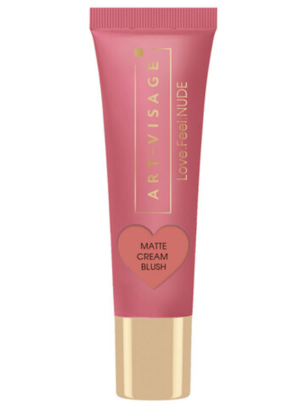 Art-Visage Румяна для лица Love.Feel.Nude, кремовые, матовые, тон №432, Светло-розовый, 12 мл