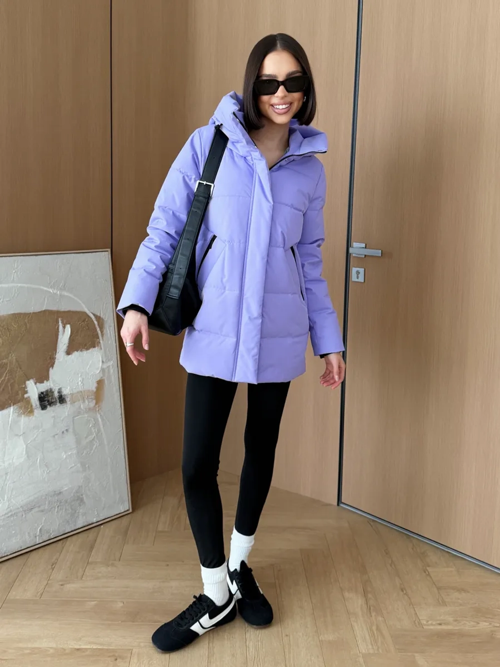 Куртка весенняя удлиненная с капюшоном