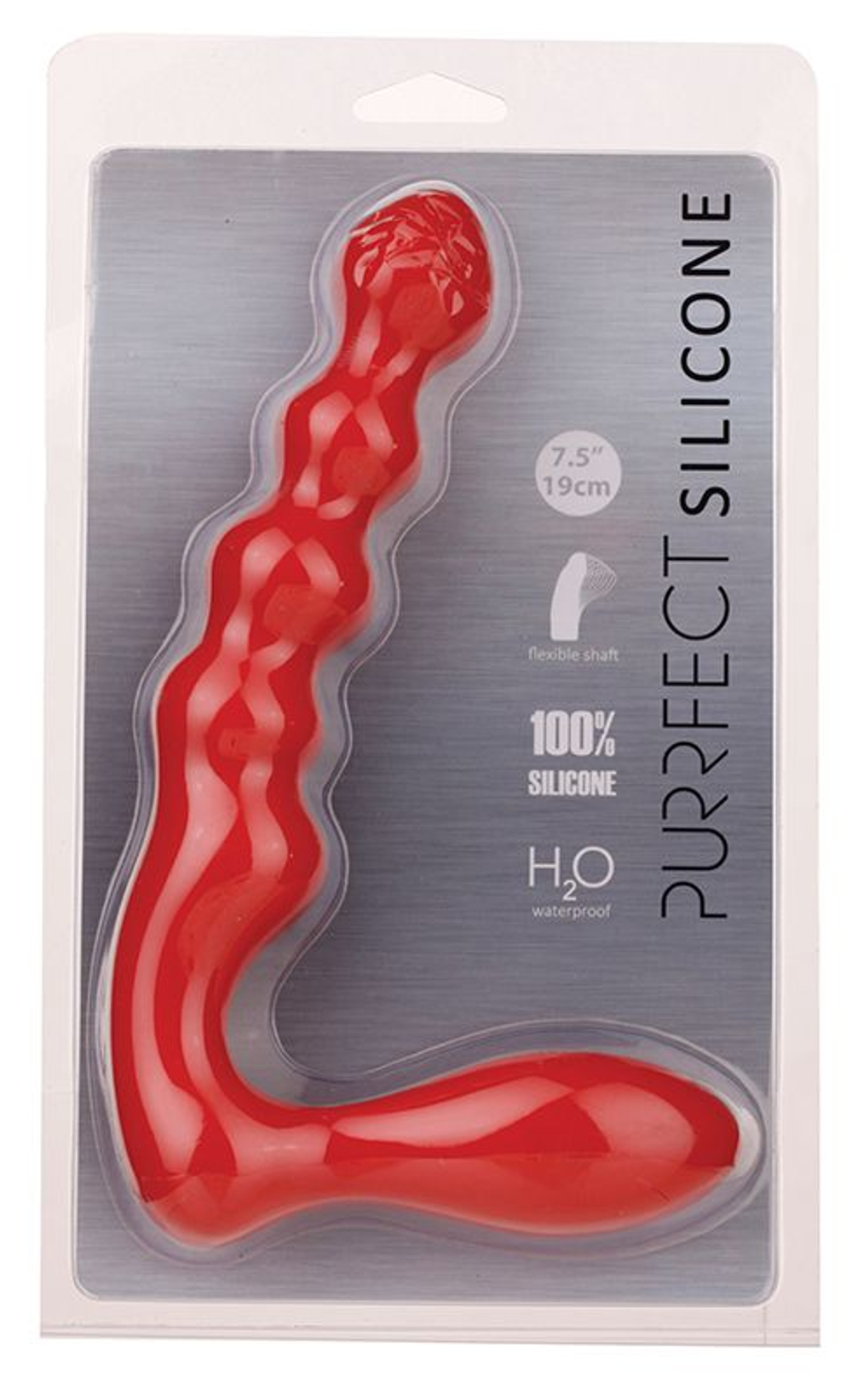 Красный силиконовый стимулятор PURRFECT SILICONE - 19 см. (Цвет: красный)