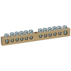 Шина ЭРА NO-122-32 PEN земля-ноль 8х12мм 12/1 латунная крепеж по центру