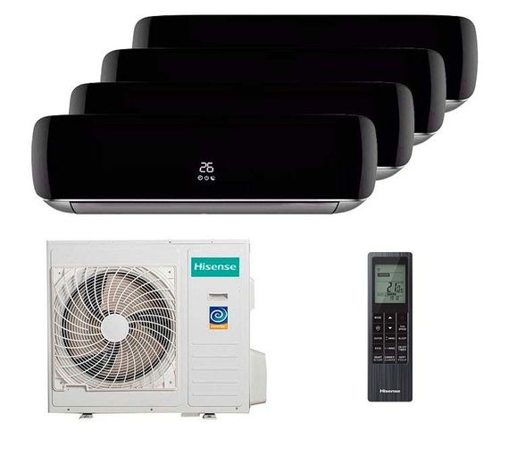 Мультисплит система на 4 комнаты Hisense AMS-09UW4RVETG00(B) x 4 / AMW4-27U4RJC