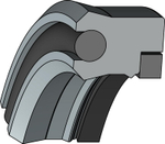 A162-125 PU Высокоэффективное U-образное штоковое уплотнение для тяжёлых условий 120-140-14,5