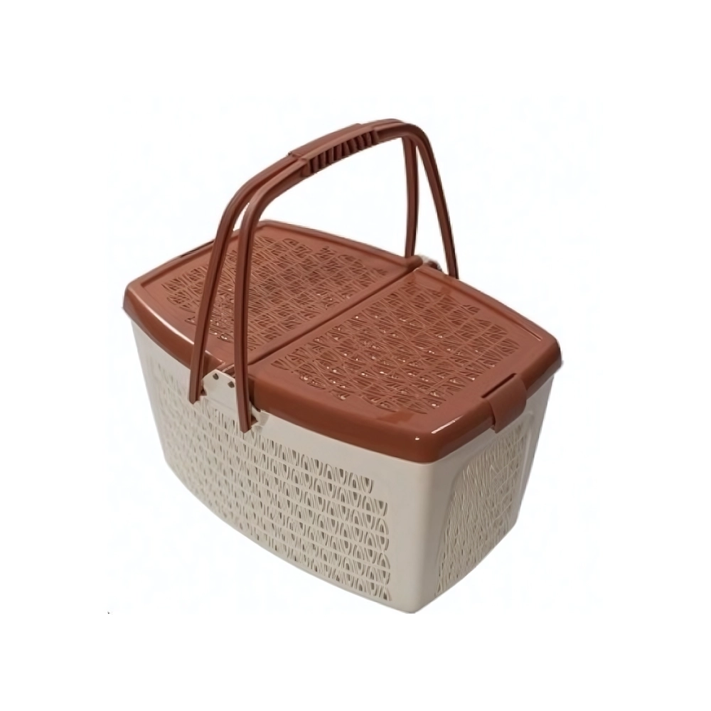 Корзина для пикника «Конти» 23л с крышкой С731 (457x346x257)