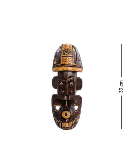 20-139 Панно настенное «Маска» (албезия, о.Бали) 30 см