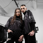 Футболка с воротом "DISCHARGE"