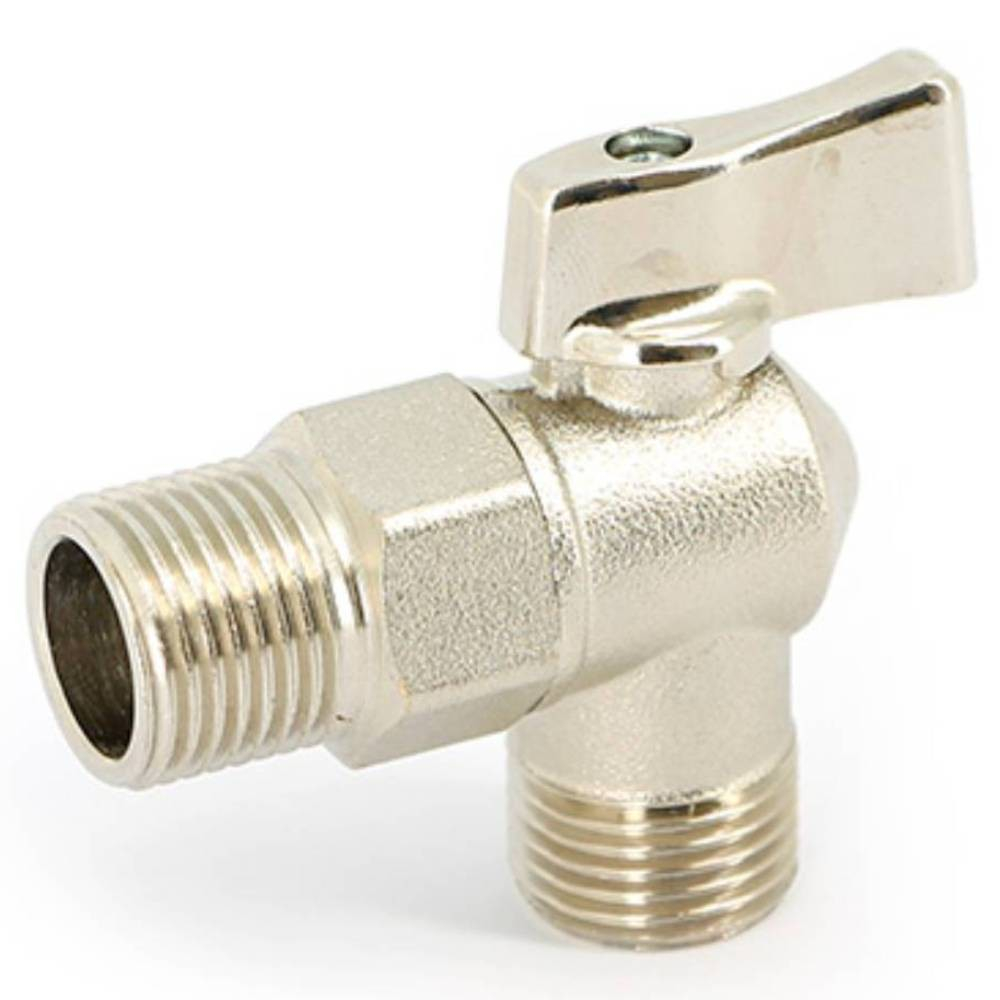 Кран Uni-Fitt Н 1/2" для подключения бачков/смесителей, никелированный