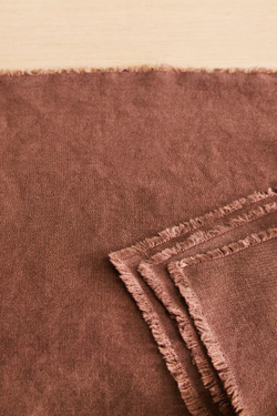 ZARA HOME ЛЬНЯНАЯ САЛФЕТКА, ТЕРРАКОТОВЫЙ