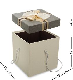 WF-84/1-A Коробка «Квадрат» цв.беж./сер.