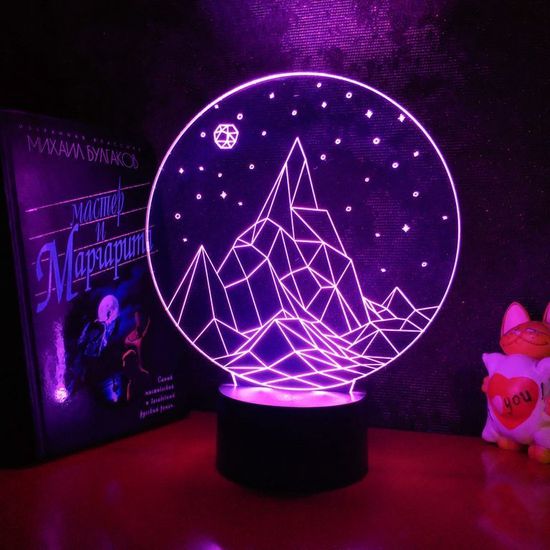 3D лампа с режимом плавной смены цвета