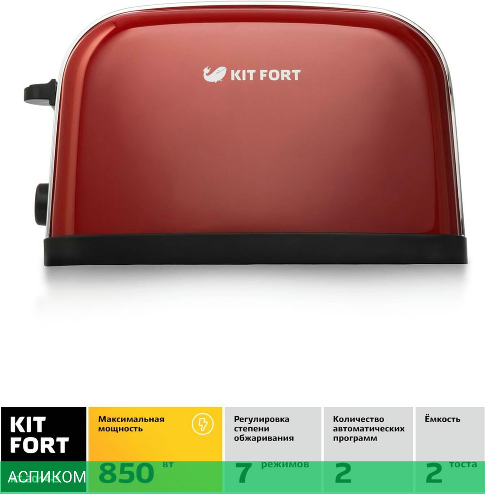 Тостер Kitfort KT-2014-3 красный