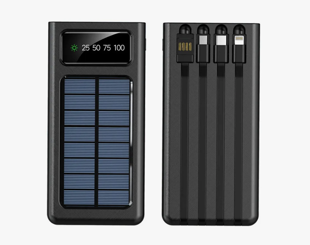 Портативный аккумулятор TYN 03 50000 mAh с солнечной панелью (черный)