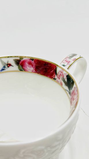 Чайная пара "Верность", с красной ножкой