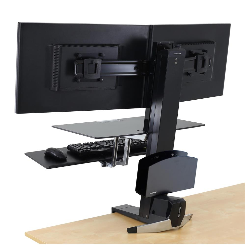 Крепление Ergotron WorkFit-S настольное на два монитора (33-349-200 / 33-349-211), Белый