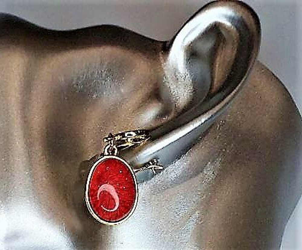 Комплект бижутерии. Набор, колье серьги "Колье Афродиты с серьгами" в коралловом цвете. C регулировкой длины.