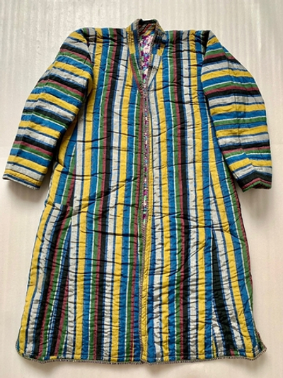 Узбекский халат в полоску(Lux) р.42+