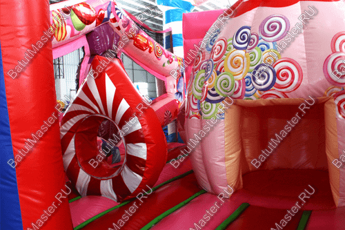Коммерческий надувной батут "Конфета" 5*5*4.5 м