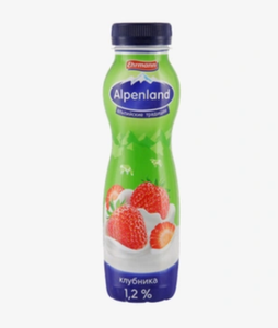 Йогурт Alpenland питьевой со вкусом клубники 1,2% 290 г