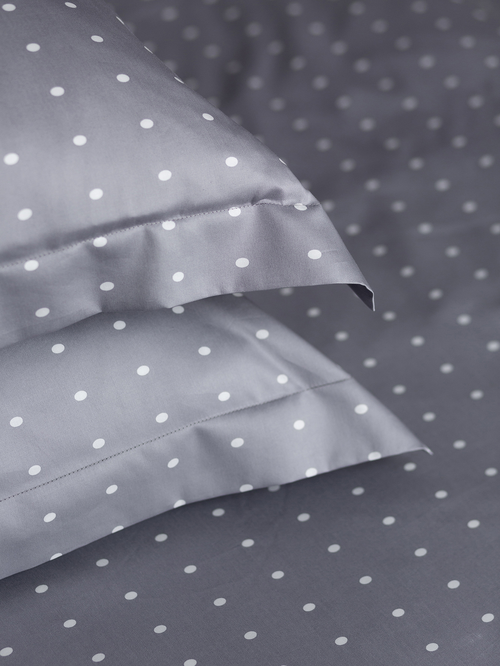 ODA 2 наволочки, сатин серый в точку