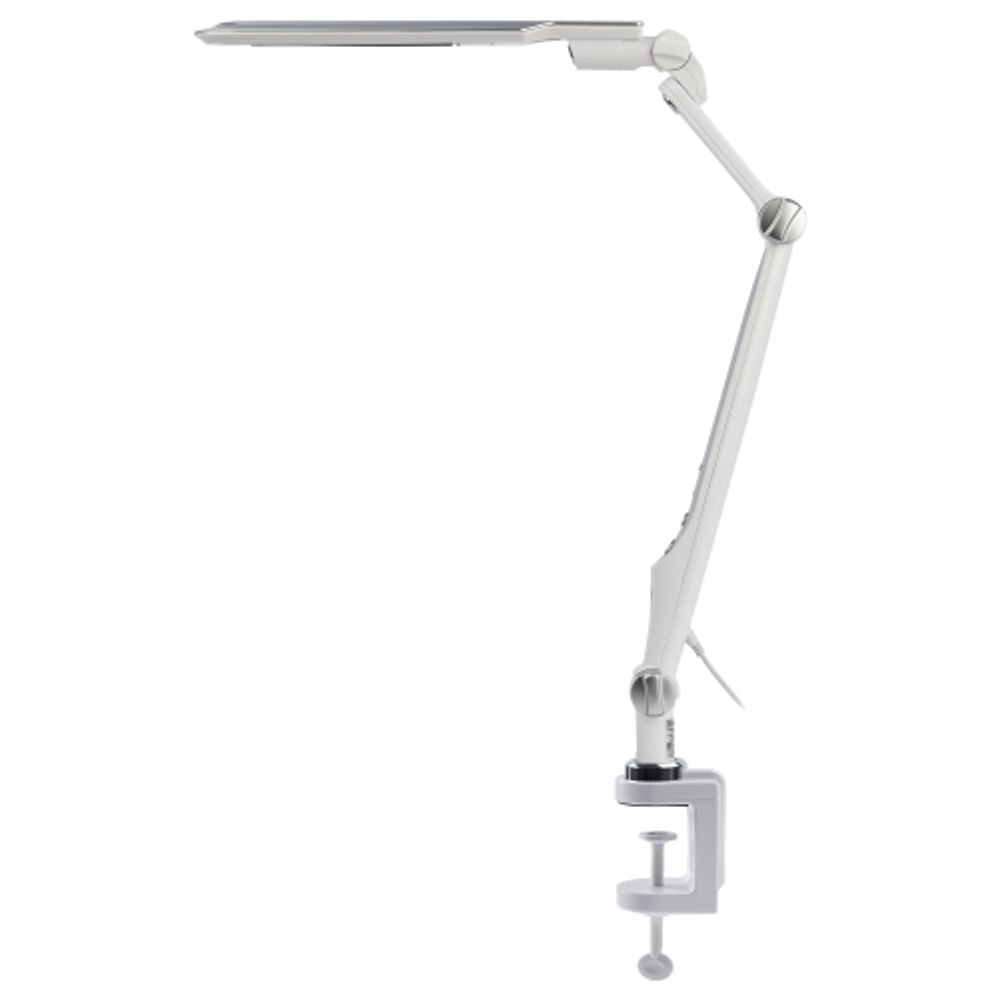 Настольный светильник ЭРА NLED-496-12W-S светодиодный на струбцине серебро