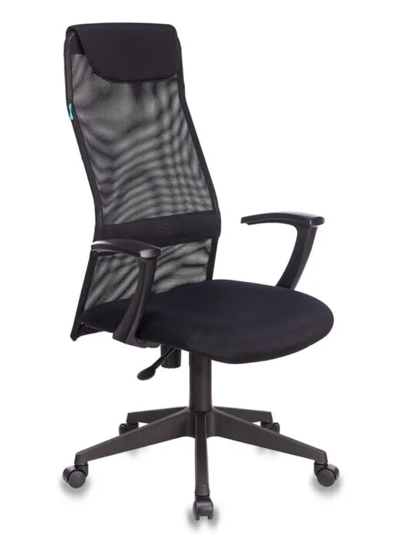 Кресло руководителя  Бюрократ, черный, спинка сетка, KB-8N/BLACK, TW-01 TW-11