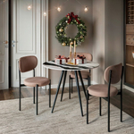 Стол круглый Nick 90, керамика глянцевая Panda White