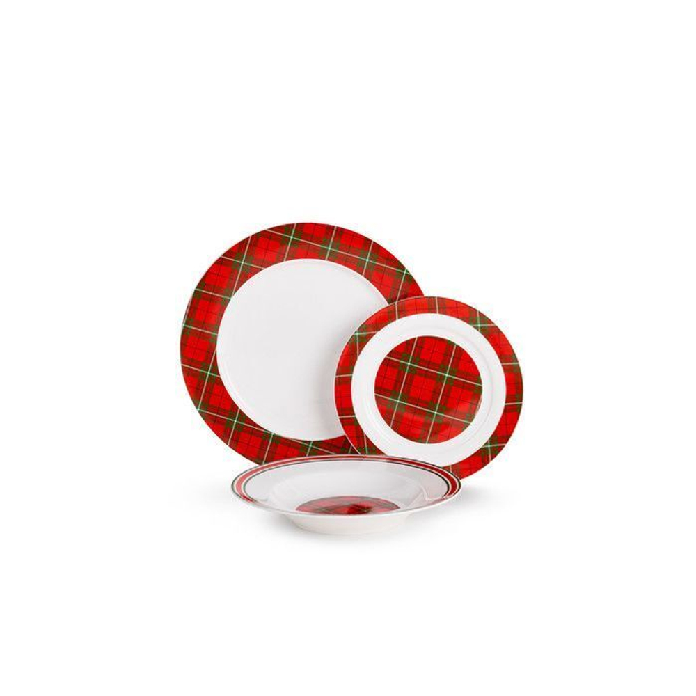 Набор из 18 тарелок "Рождественская открытка"