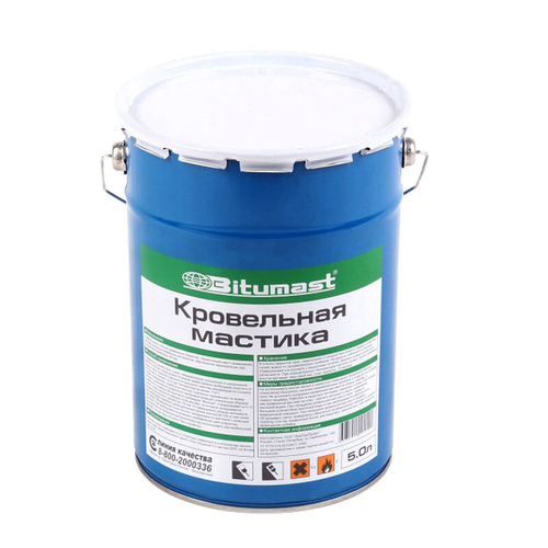 Мастика кровельная Битумаст, металлическое ведро, 5 л