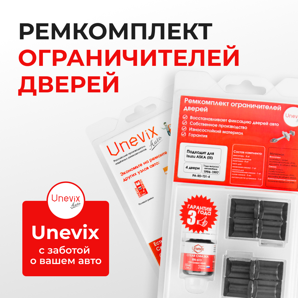 Ремкомплект ограничителей дверей Isuzu ASKA (III) CJ1 (4 двери, тип 31) 1994-1997