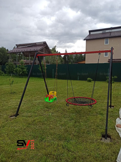 Монтаж уличных качелей Sv Sport