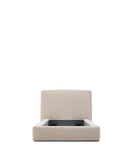 Кровать Blok бежевая со съемными чехлами под матрас 90х200 см