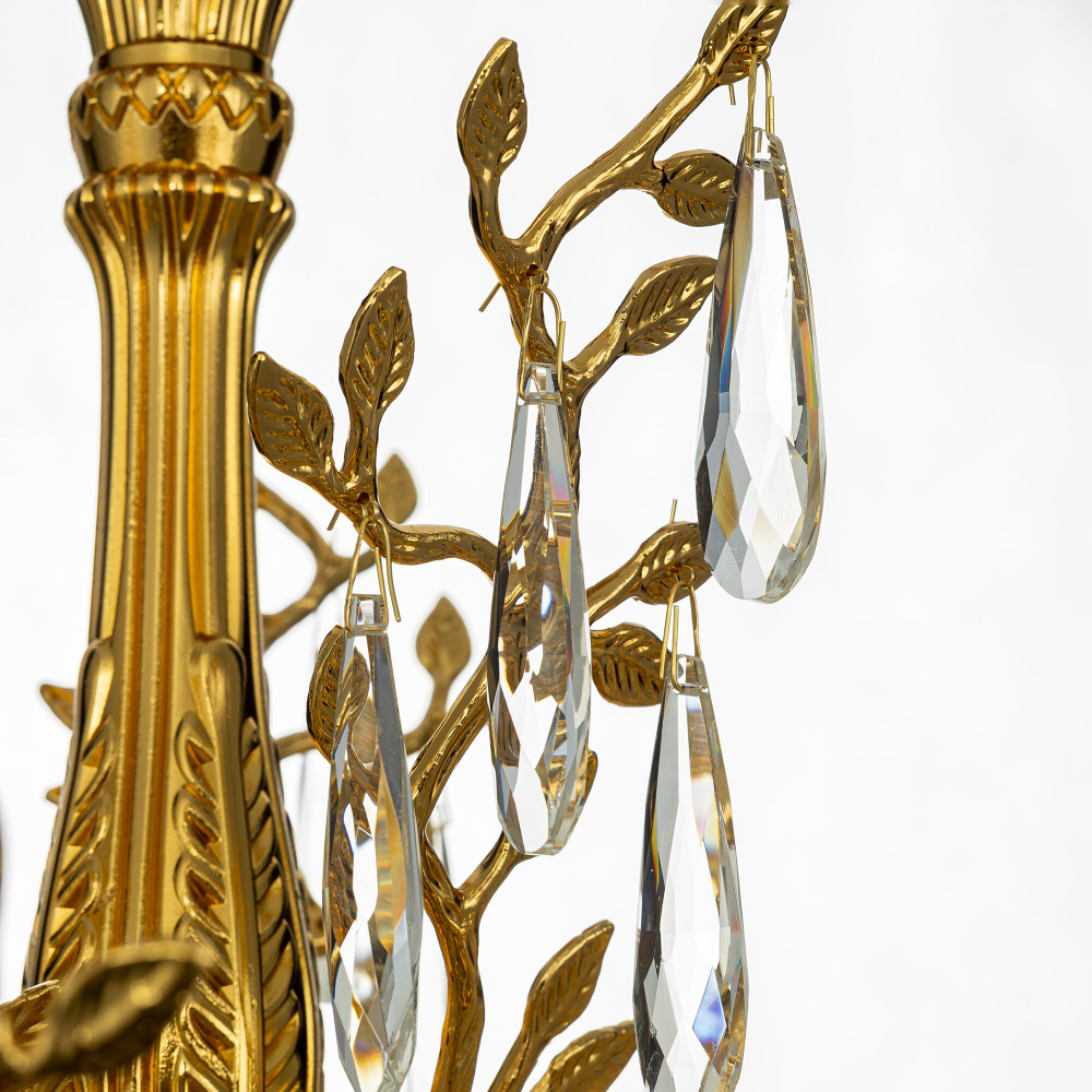 Citilux RITZ CL310082 Люстра хрустальная подвесная Золото