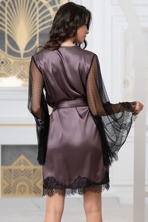 Халат Windsor 3883 баклажан Mia-Amore