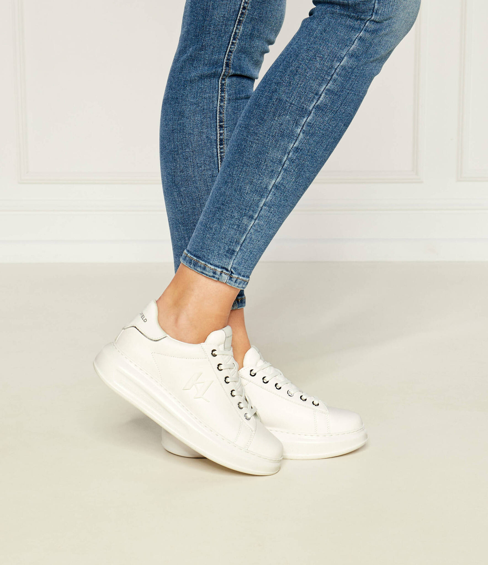 Кожаные кроссовки kapri Karl Lagerfeld - белый(KL62515)