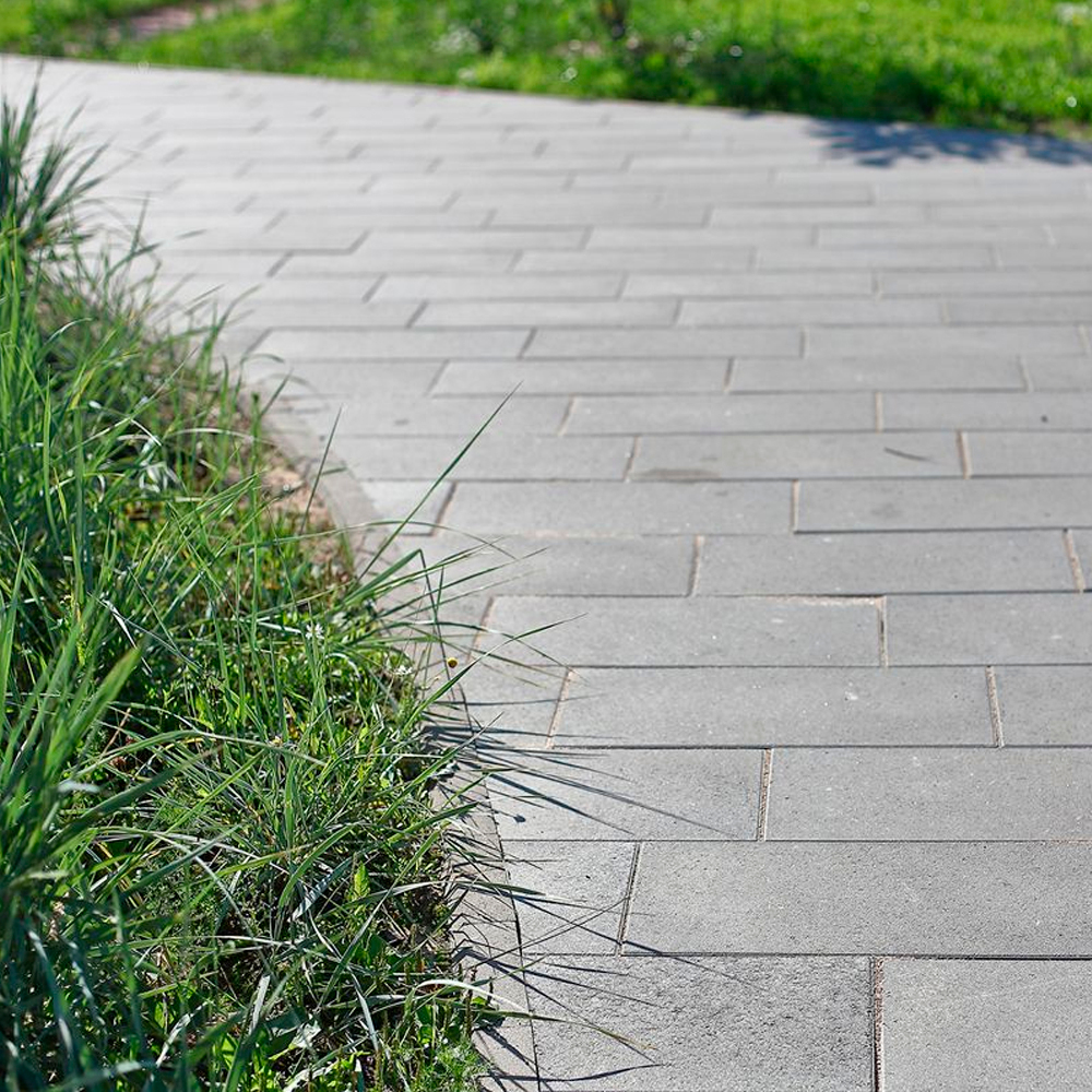 Тротуарная плитка ПРЯМОУГОЛЬНИК 600х300 мм - Стандарт Серый