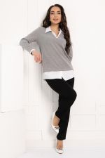 Пуловер На высоте (светло-серый) Б12757-12М LT Collection