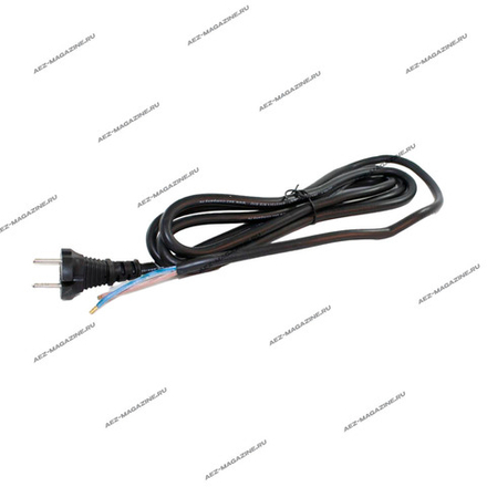 Шнур с вилкой, сечение жилы 1,5мм, длина 2,5м для электроинструментов морозостойкий