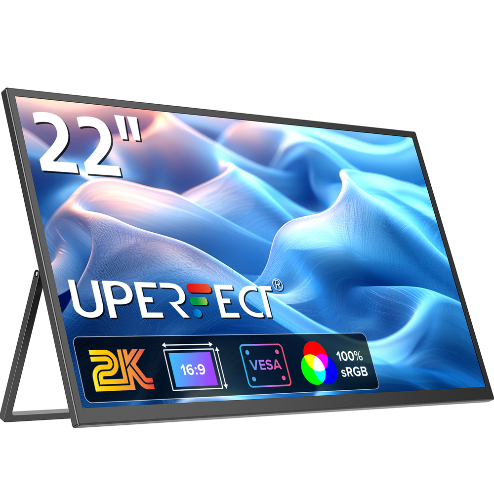 22" Портативный монитор с встроенной подставкой Umax 22 2K IPS 2560х1440, 60 Гц