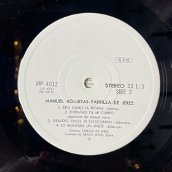 Винтажная виниловая пластинка LP Manuel Agujetas Cantes Gitanos De Manuel Agujetas Гитара Фламенко (Japan 1977) (No Obi)