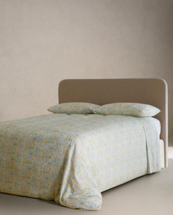 Zara Home - Простыня с изображением цветов, зеленый, 240x280 см