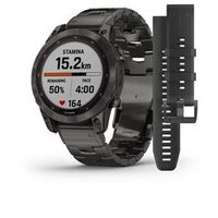 Умные часы Garmin Fenix 7 Sapphire Solar Титан DLC Carbon Grey с вентилируемым титановым ремешком Carbon Grey DLC 47 мм