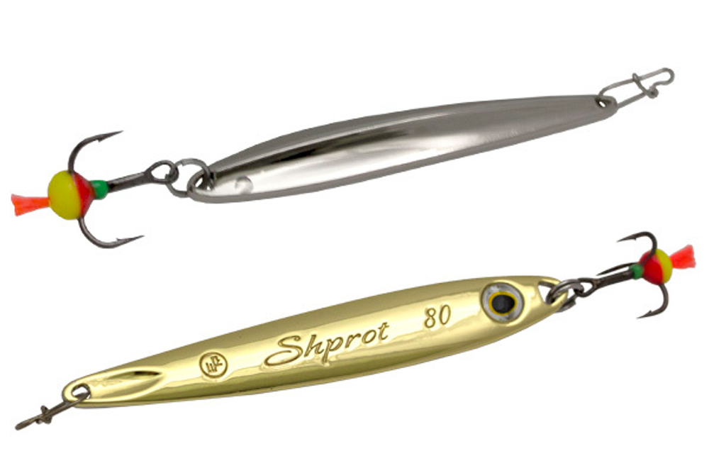 Блесна вертикальная ECOPRO Shprot 80мм 15г,S/G
