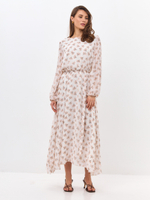 Платье Milana молочное в цветочек