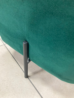 Пуфик Агат велюр изумруд/черный