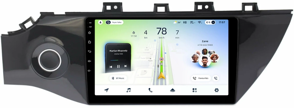 Магнитола для KIA Rio 4, Rio X-Line 2017-2020 (рамка с кнопкой) - Teyes CC4L монитор 9" IPS на Android 14, Snapdragon 662, CarPlay, 4G SIM-слот